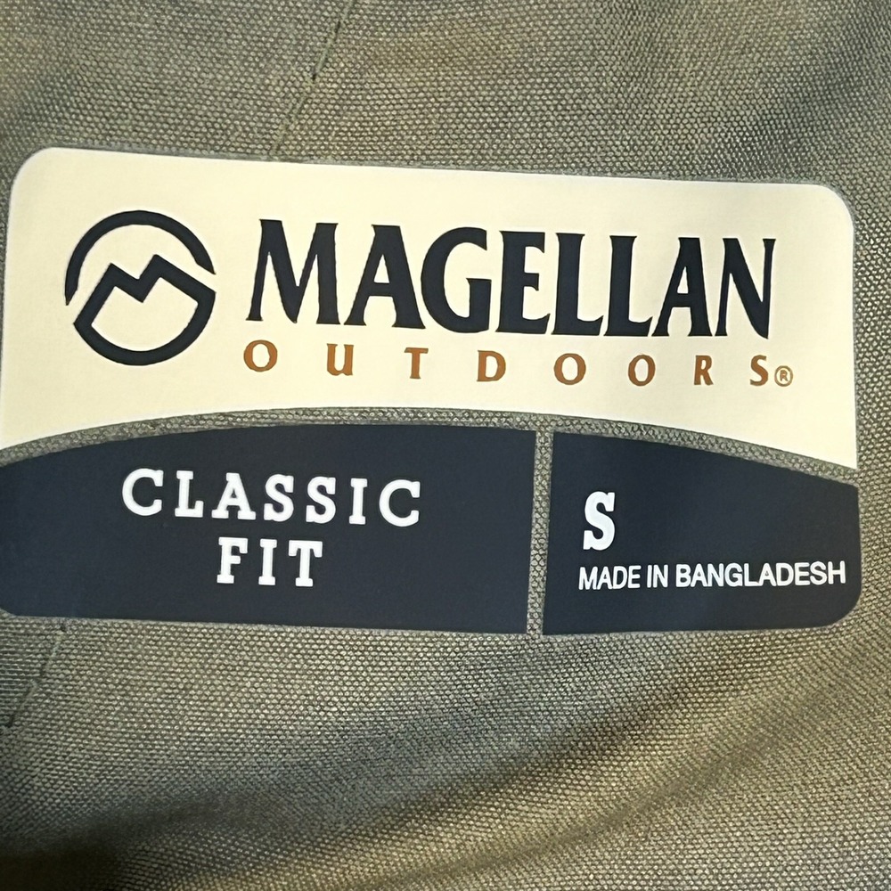 Magellan Classic Outdoor Shorts Size S 4" Chambray Gorpcore Trails Olive Green - Picture 5 of 11